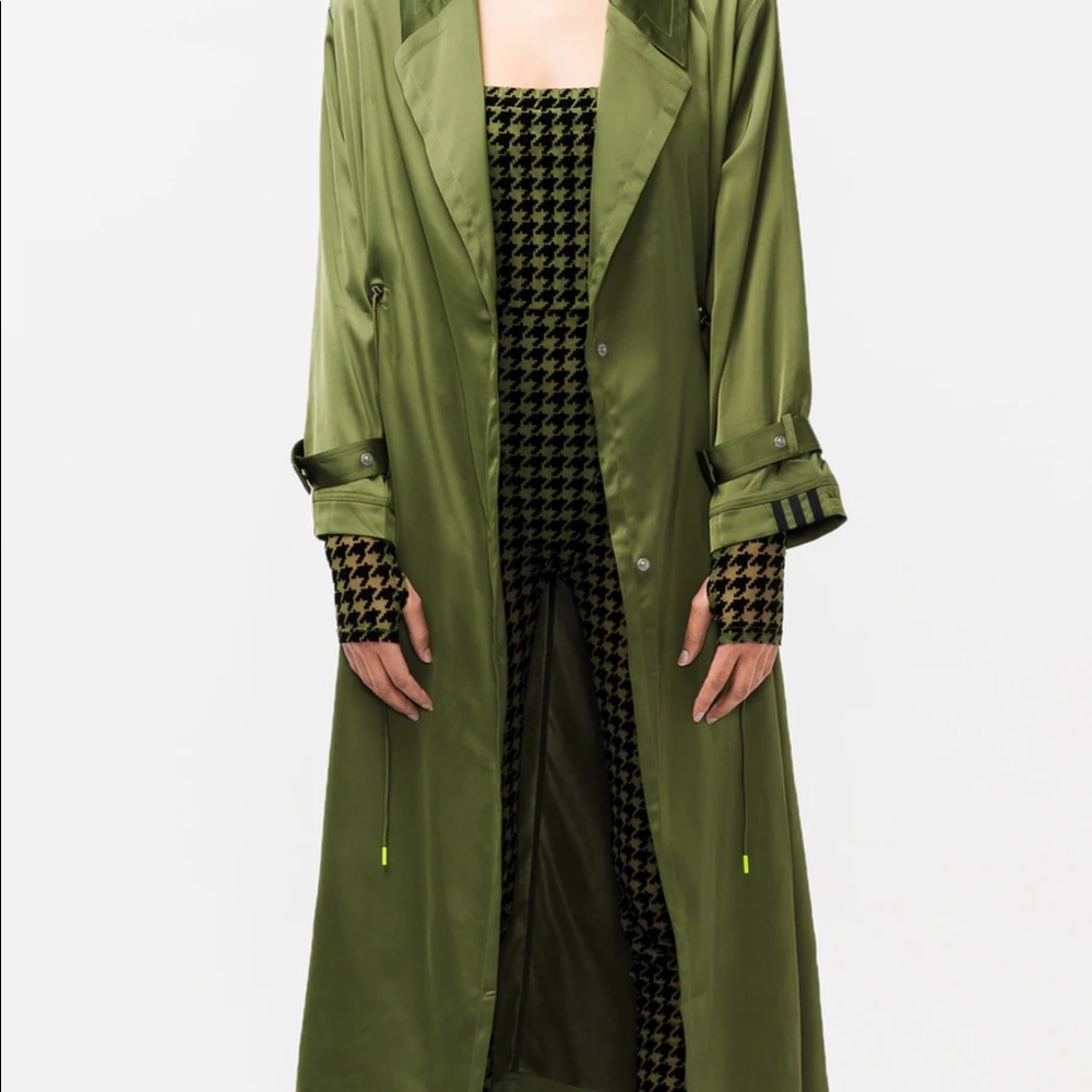 Ivy Park x Adidas Green Satin Jacket